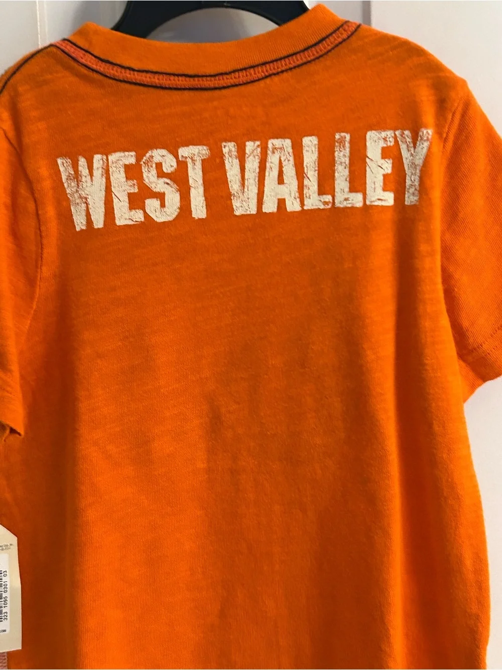 NWT-Boys Arizona Jean Company Orange Tee with Navy '63' On The Front